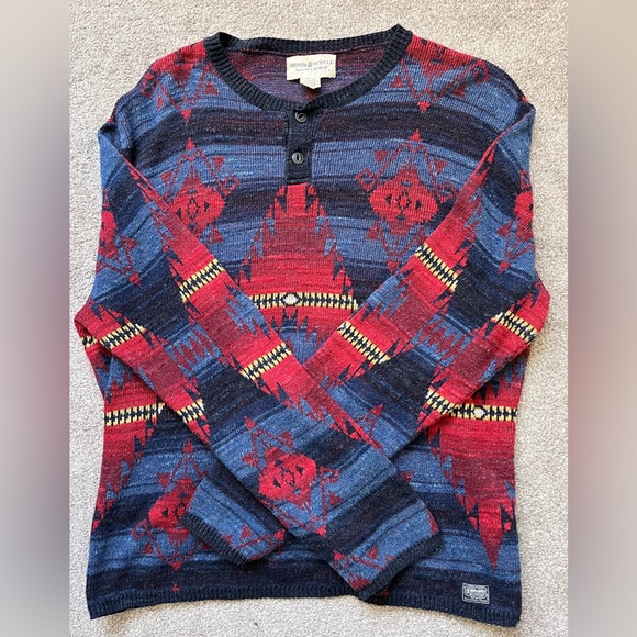 Denim & Supply Ralph Lauren Other - Vintage Ralph Lauren Denim & Supply Cotton Henley Sweater Aztec Southwestern